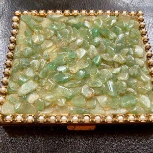 Antique Manicure Kit and Jade Compact